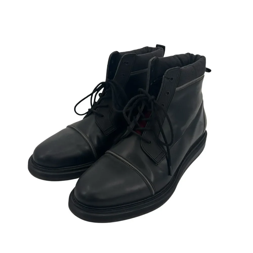 Vintage Foundry Men's Black with Olive Leather Boots size 10